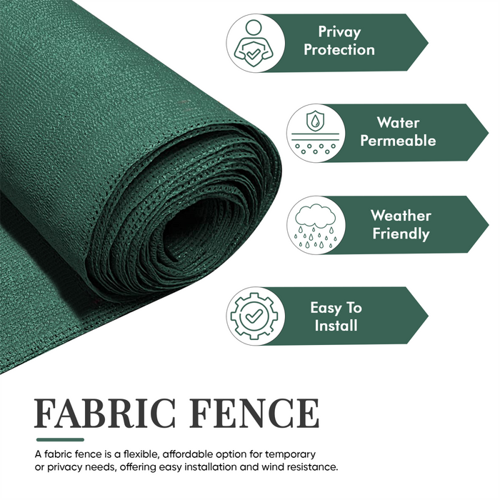 Green Fabric Fence 150gsm - 1m x 10m