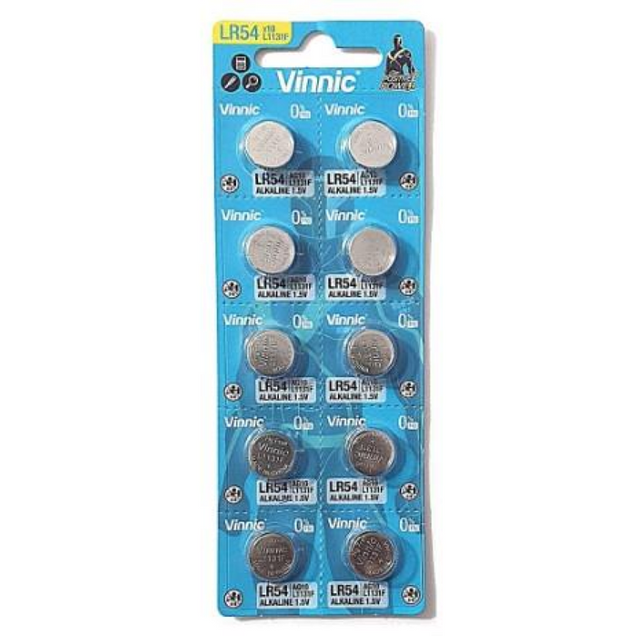 Vinnic LR1131 AG10 Watch Battery Card of 10
