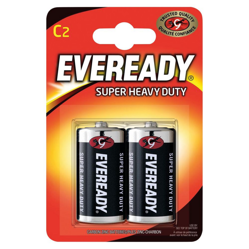 Eveready C Size Zinc Batteries- 2 Pack