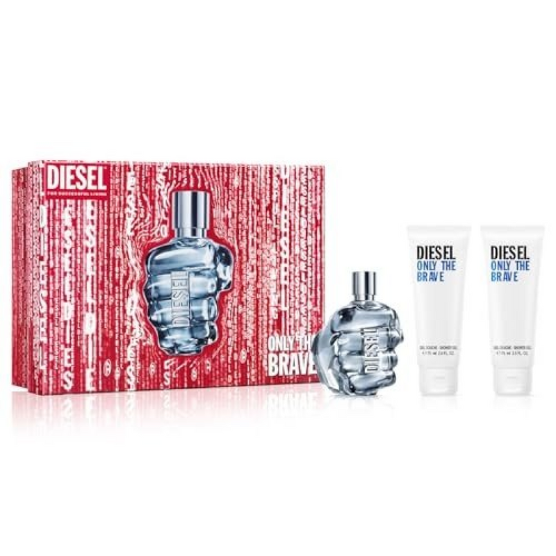Diesel Only The Brave Gift Set (Eau De Toilette Spray 125ml  2 x Shower Gel 75ml)