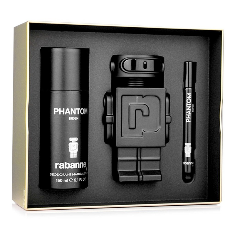 Paco Rabanne Phantom Gift Set (Parfum Spray 100ml  Deodorant Spray 150ml  10ml Travel Spray)