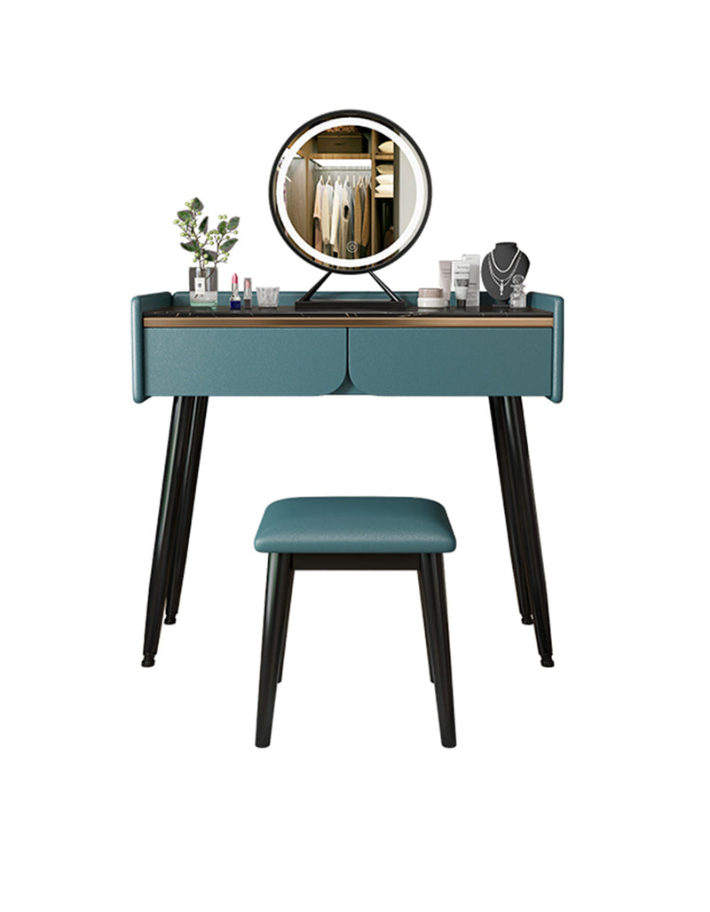 Tulip Dressing Table With LED Mirror And Stool