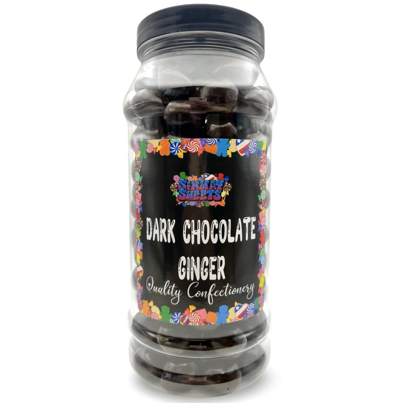 Dark Chocolate Ginger Retro Sweets Gift Jar - 750g