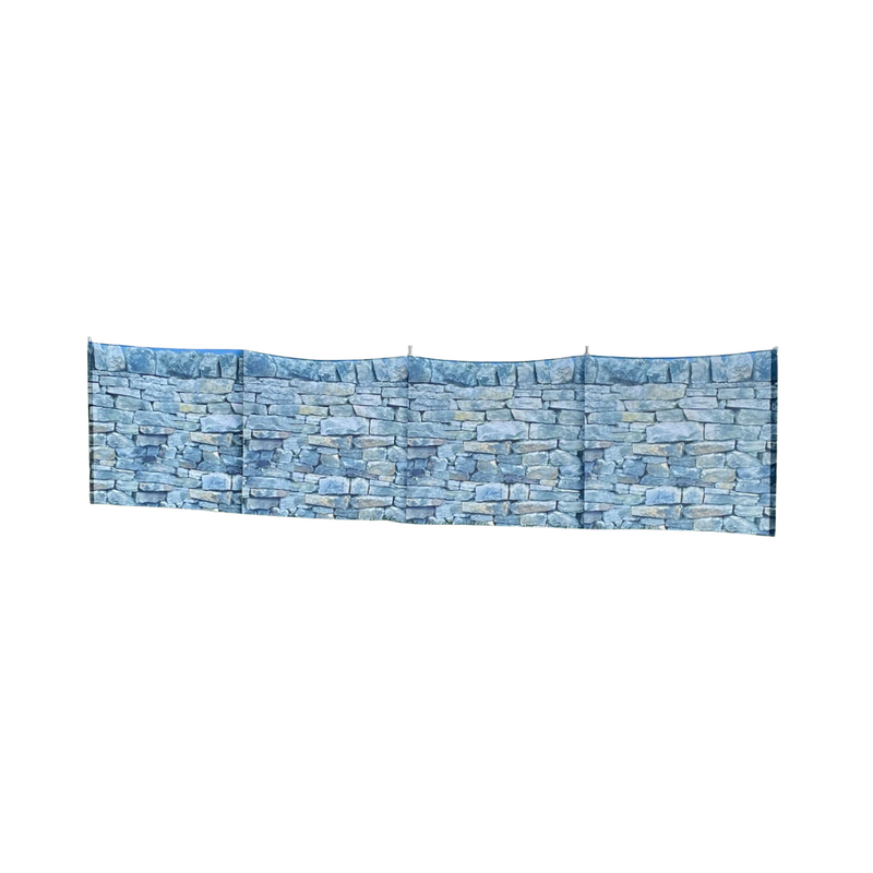 Stone Wall Folding Wooden Windbreaks 5 Pole
