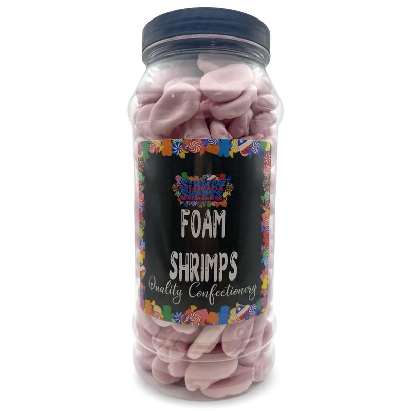 Foam Shrimps Retro Sweets Gift Jar - 455g