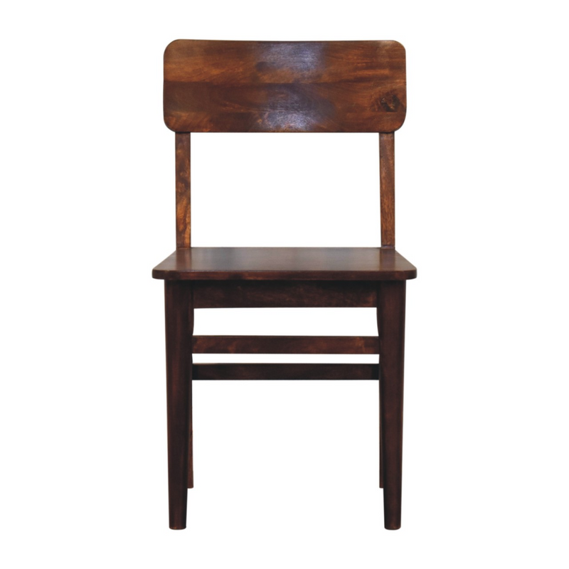 Artisan Furniture Solid Mango Wood Classic Chestnut Dining Chair