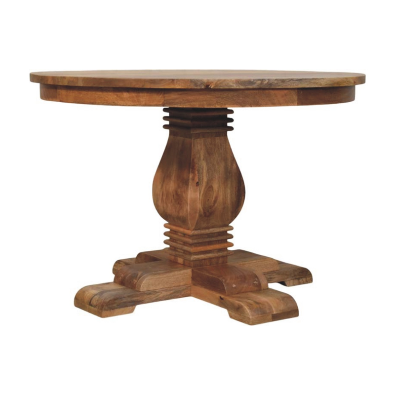 Artisan Furniture Solid Wood Valentina Round Dining Table, Beige