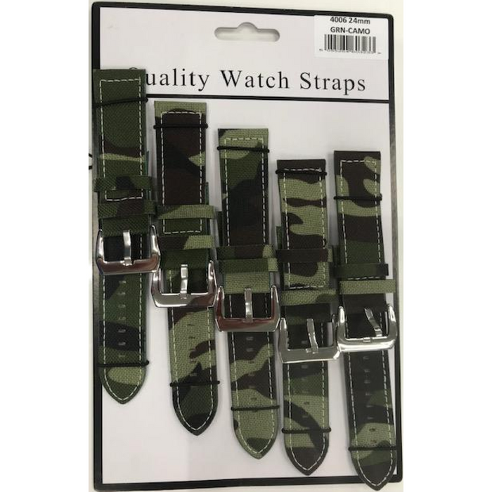 4006 20MM CAMO GREEN WATCH STRAPS PK5