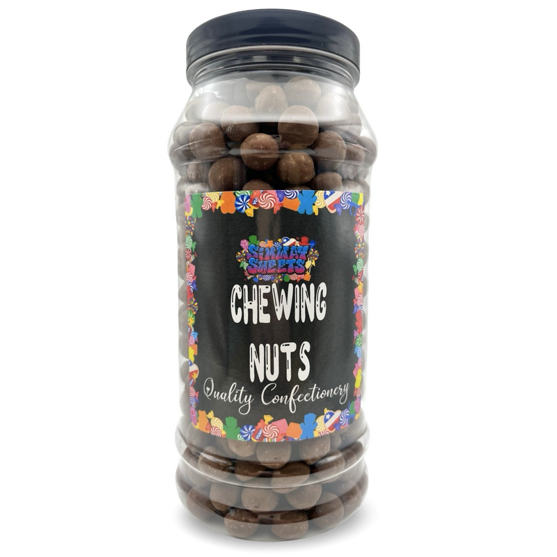 Chewing Nuts Retro Sweets Gift Jar Chewy Chocolate Toffee Pieces - 750g