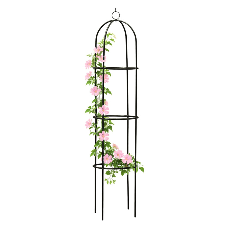1.9m Metal Garden Obelisk Plant Support Frame