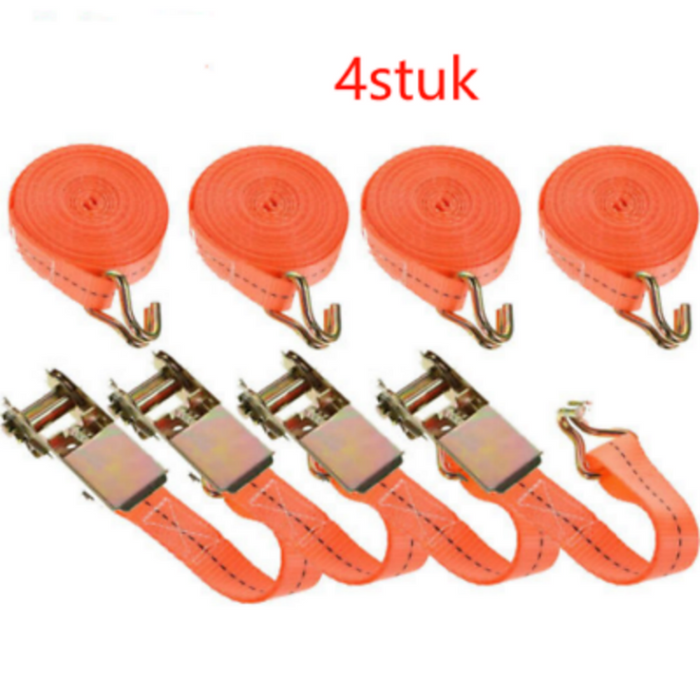 New 4x tensioning belts with ratchet and hook lashing belts tensioning belt 800kg 6m meters