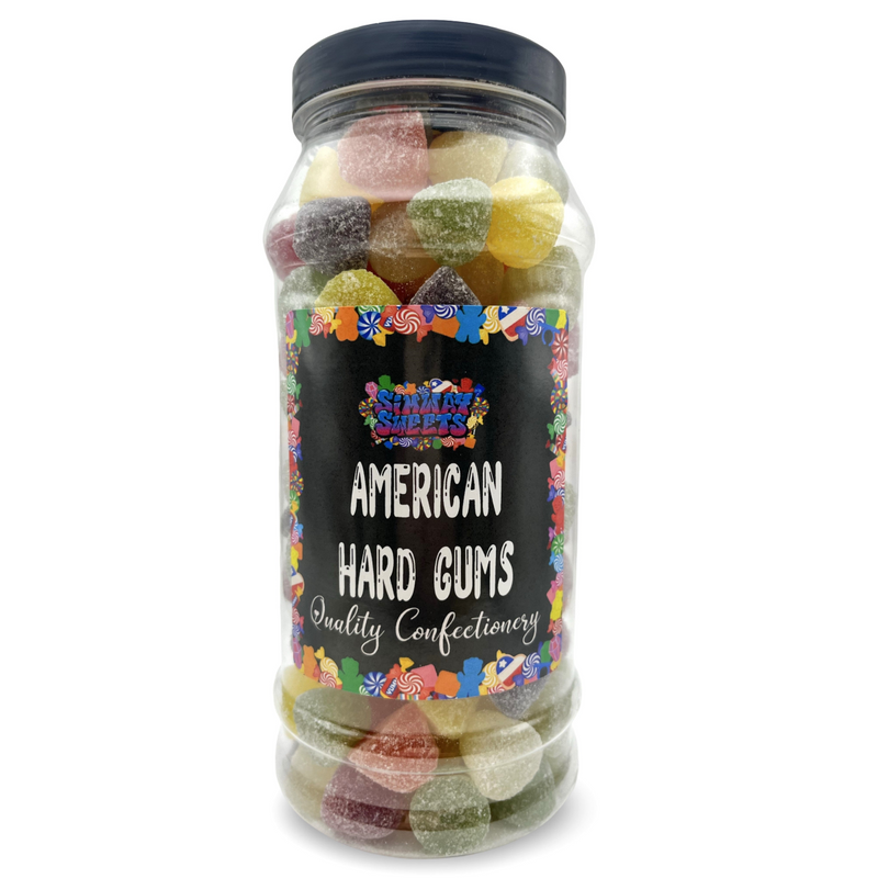 American Hard Gums Retro Fruit Flavour Sweets Gift Jar - 785g