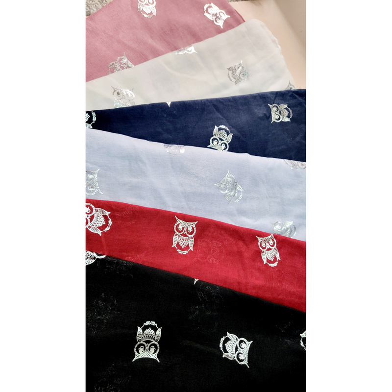 Owl Shimmer Scarf Pack of 12