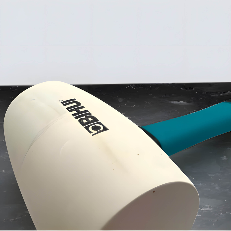 BIHUI 24oz White Rubber Mallet - Soft Grip TPR Handle for Tiling & Flooring