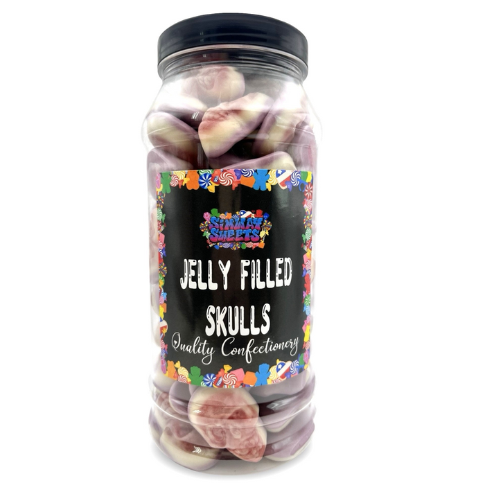 Jelly Skulls Jelly Filled Sweets Gummy Retro Sweets Gift Jar - 750g
