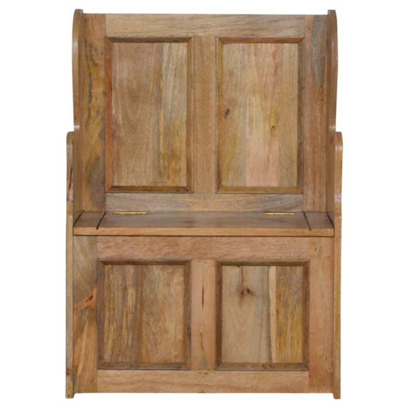Artisan Furniture Solid Wood Small Monks Storage Bench