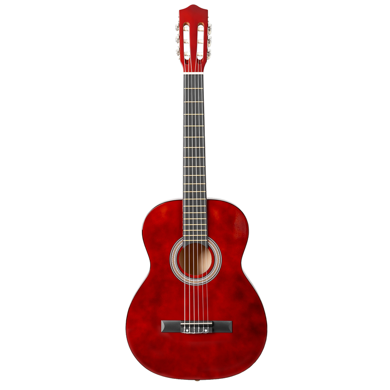 39 Inch Round Barrel Basswood Classical Folk Guitar (Coffee)