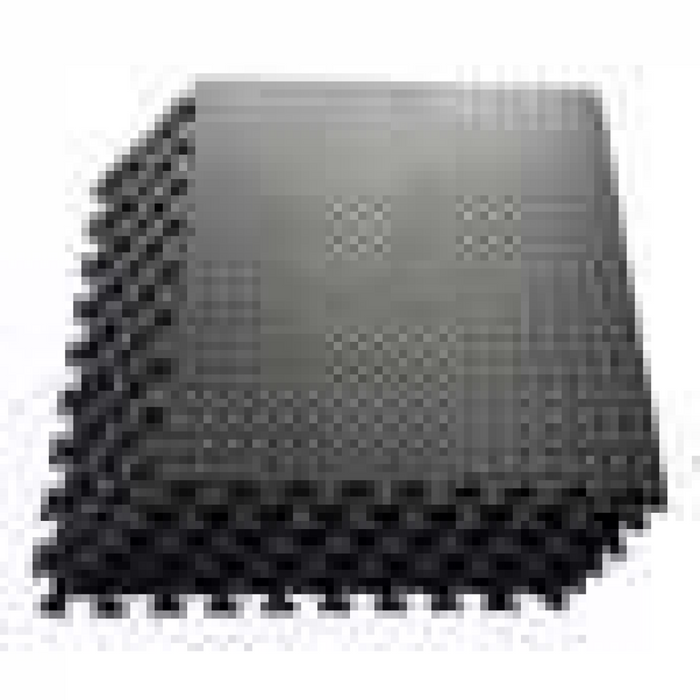 10 Pack LEAF Pattern Foam Mat 60X60- BLACK