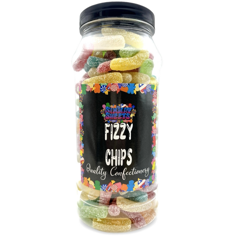 Fizzy Chips Retro Sweets Gift Jar - 655g