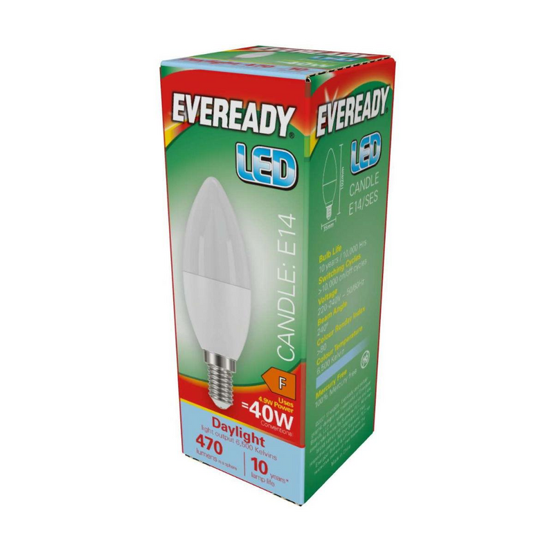 Eveready Candle LED Bulb 40W SES E14 DL pk of 5