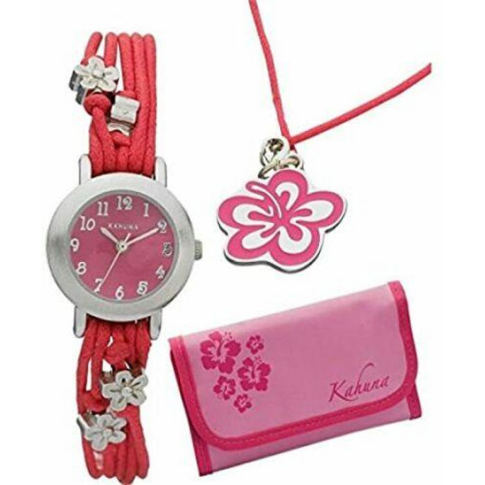 Kahuna Children Girls Wallet, Necklace Gift Set Watch AKKS-0003F  - CLEARANCE NEEDS RE-BATTERY