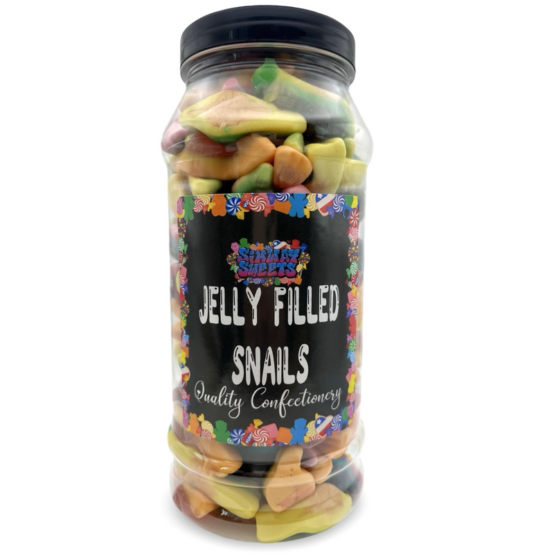 Jelly Snails Jelly Filled Sweets Gummy Retro Sweets Gift Jar - 715g
