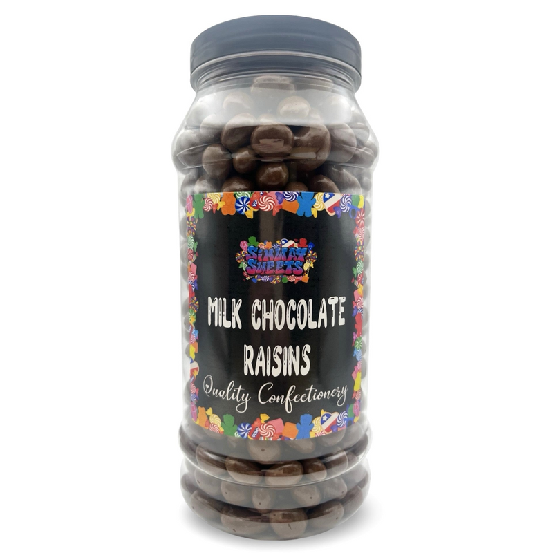 Milk Chocolate Raisins Choc Raisins Retro Sweets Gift Jar - 800g