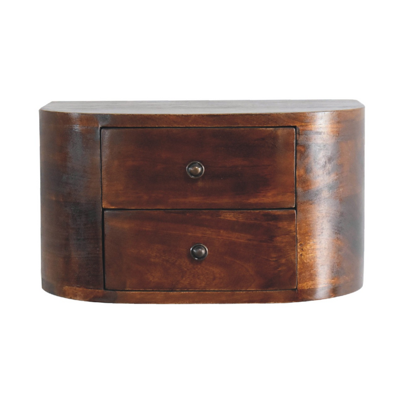 Artisan Furniture Solid Wood Lunar 2 Drawer Floating Bedside