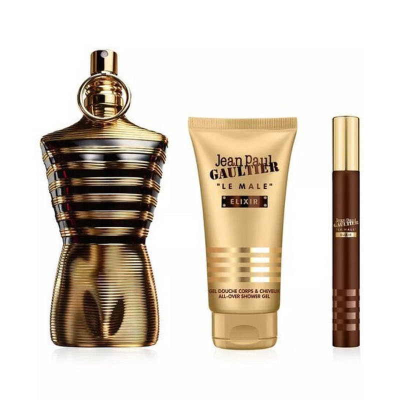 Jean Paul Gaultier Le Male Elixir Gift Set (Eau De Parfum Spray 125ml  Eau De Parfum Spray 10ml  Shower Gel 75ml)
