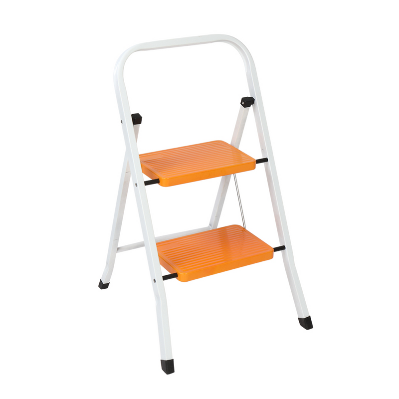 2 Step Ladder Folding Step Stool Steel Anti-Slip Sturdy Wide Pedal