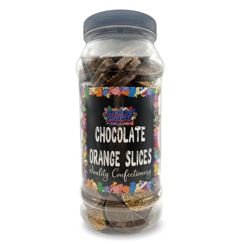 Milk Chocolate Orange Jazzies Jazzles Slices Retro Sweets Gift Jar - 600g