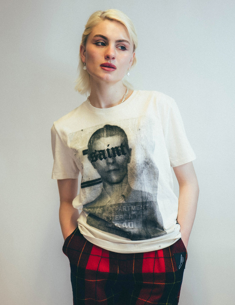 'Saint' T-Shirt in Ecru
