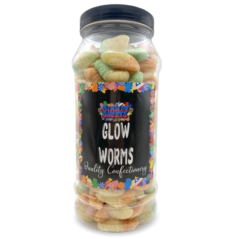 Fizzy Glow Worms Retro Sweets Gift Jar - 660g