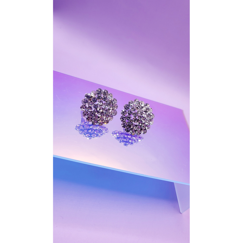 Bliss Crystal Non Pierced Clip On Earrings