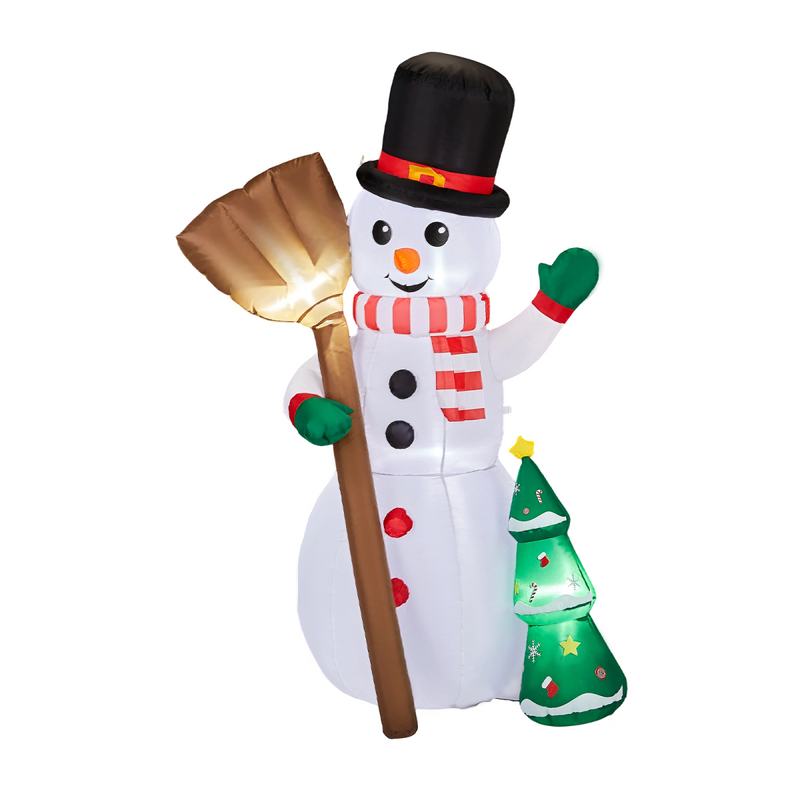2.15M Lighted Christmas Inflatable Decoration, Inflatable Pink Christmas Tree, Funny Blow Up Yard Decorations with Built-in LED Lights for Holiday Party Front Yard Lawn Garden Decor