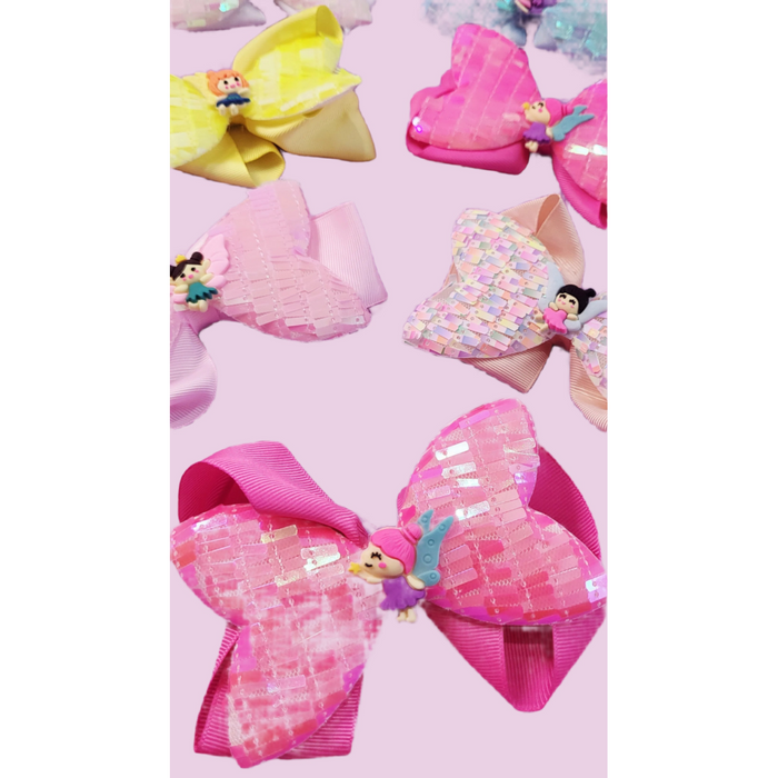 Fairy Iridescent Hair Bow Clip Slide Pack of 12