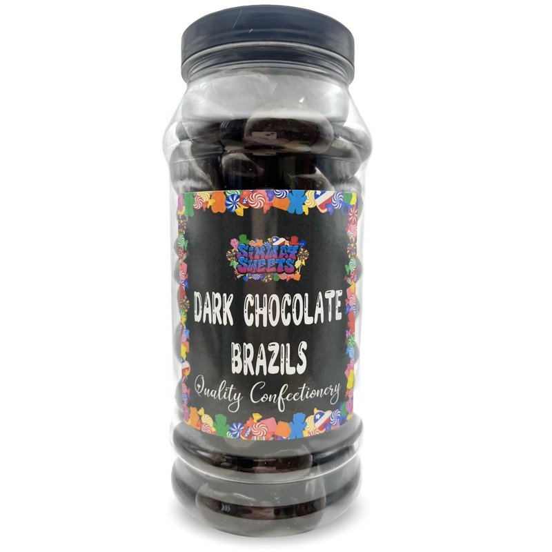 Dark Chocolate Brazil Nuts Choc Brazils Retro Sweets Gift Jar - 725g