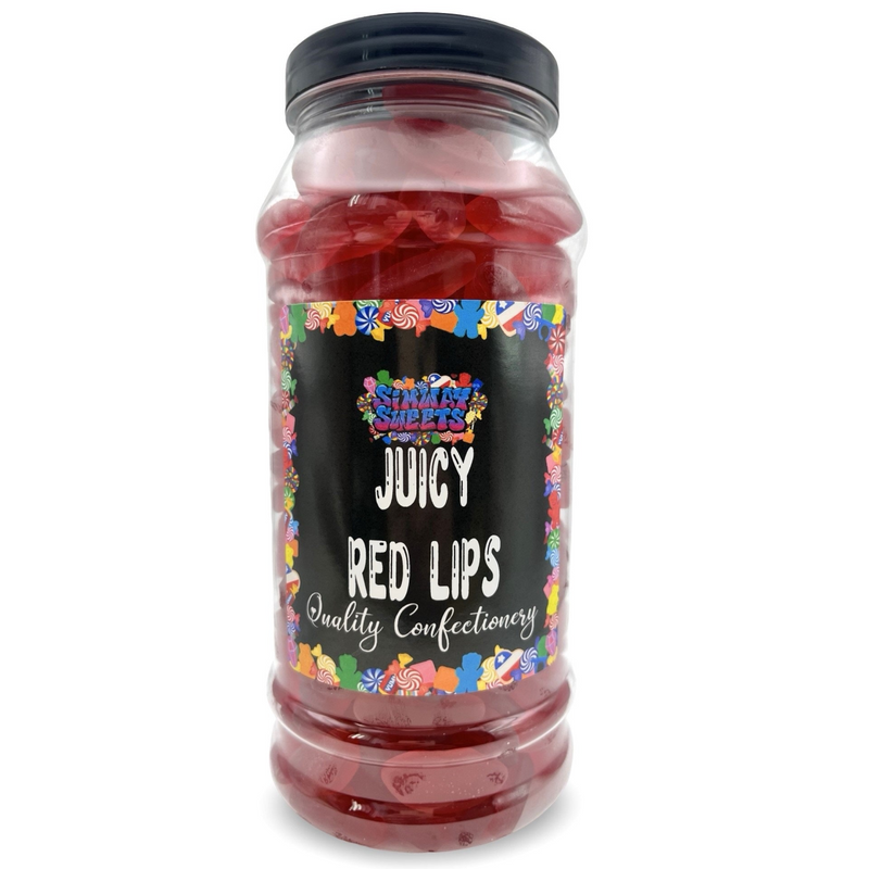 Juicy Red Cherry Lips Jelly Gummy Retro Sweets Gift Jar - 860g