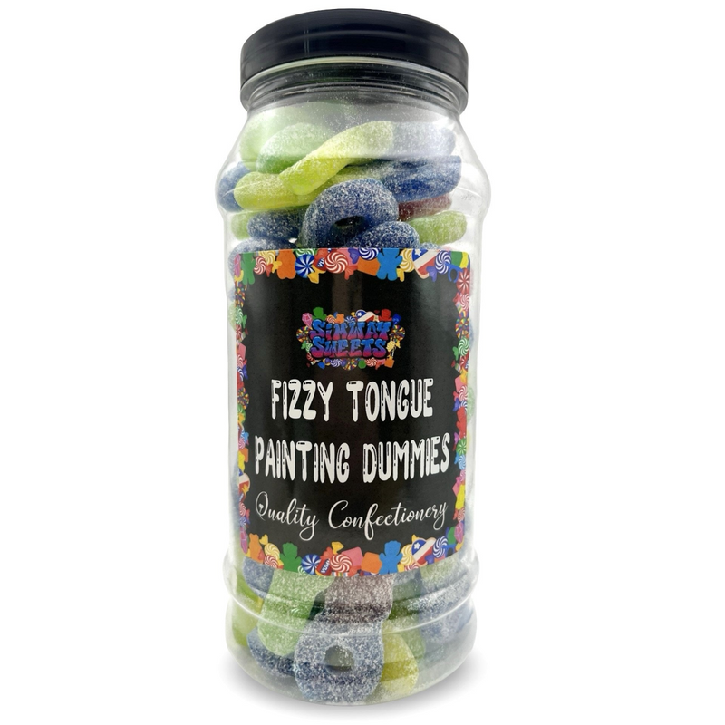 Fizzy Tongue Painting Dummies Retro Sweets Gift Jar - 560g