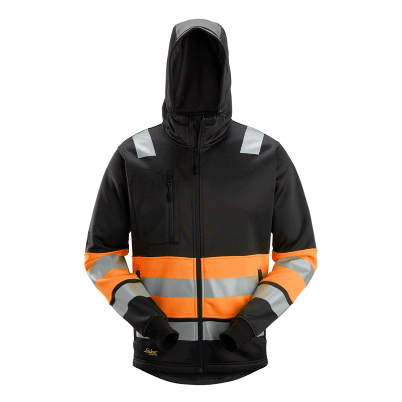 Snickers 8038 Hi-Vis Class 1 Full Zip Hoodie