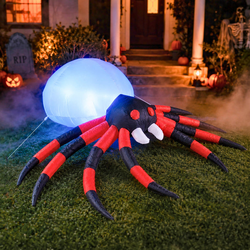 8ft Giant LED Inflatable Halloween Spider Decoration