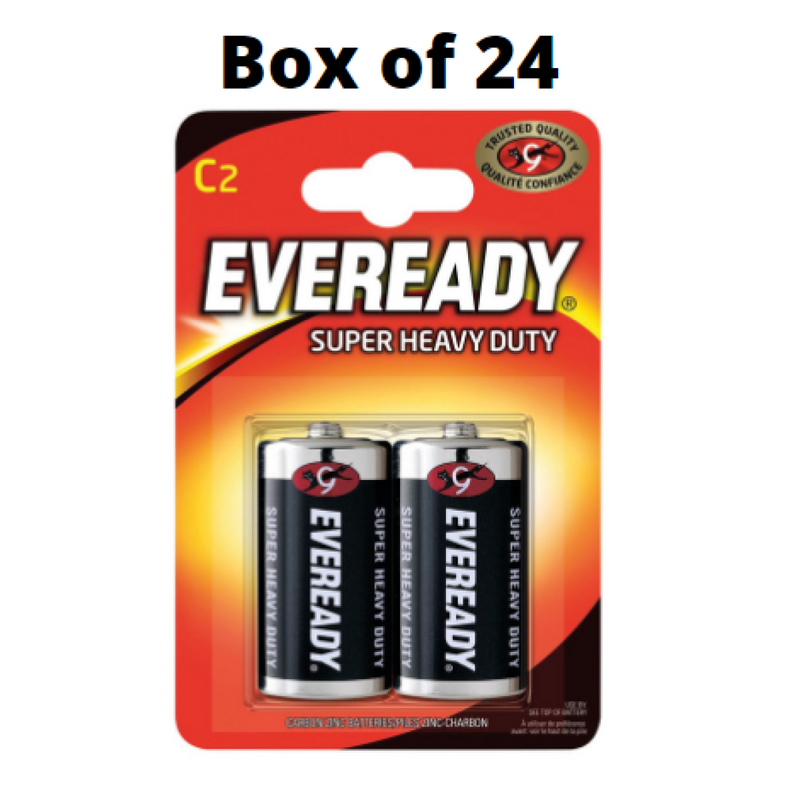 Eveready C Size Zinc Batteries 1 Box (24 x 2 pack)