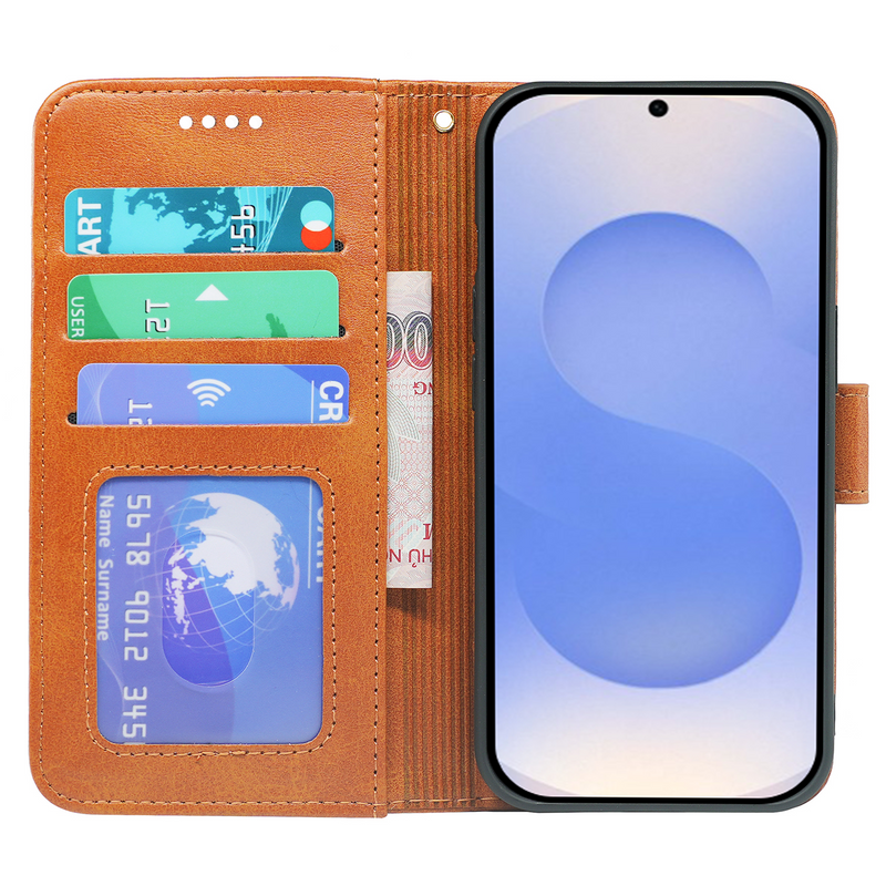 Samsung Galaxy A57 Book Flip Case Leather Wallet