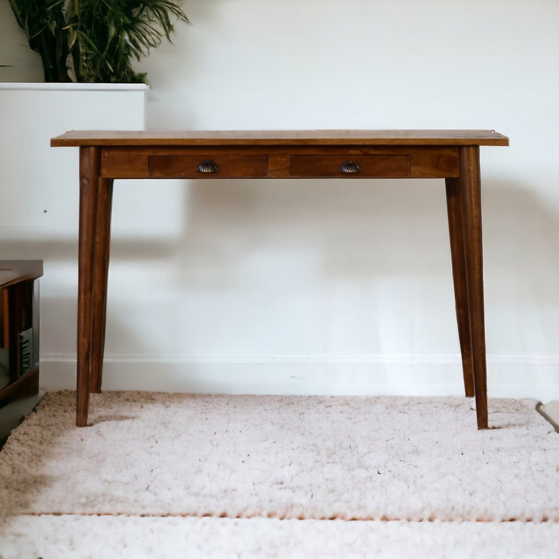 Artisan Furniture Solid Wood 2 Drawer Chestnut Writing Desk