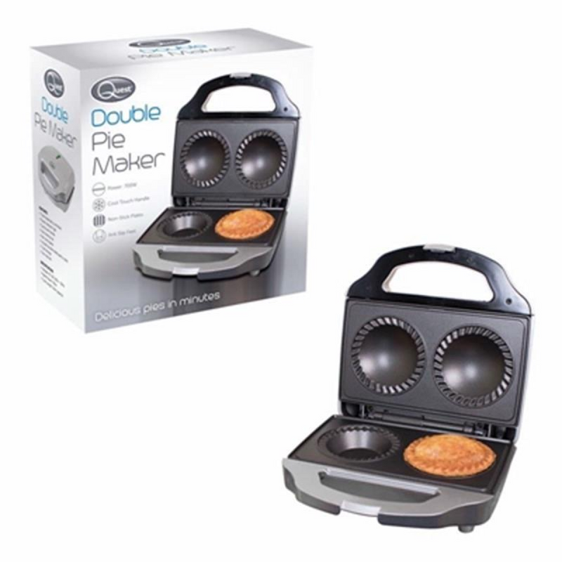 Quest Double Pie Maker 700w Non-stick 35970