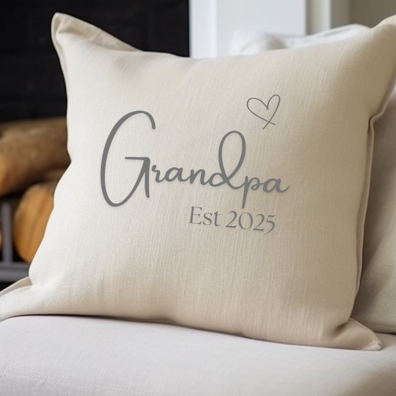 Grandpa Est. 2025 Cushion | Gift for Grandad