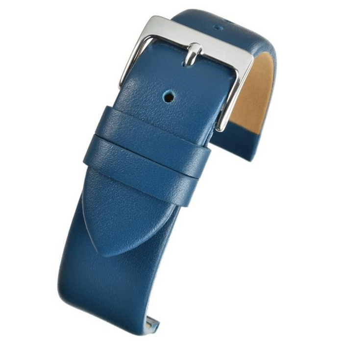 Blue Calf Leather Watch Strap 24mm