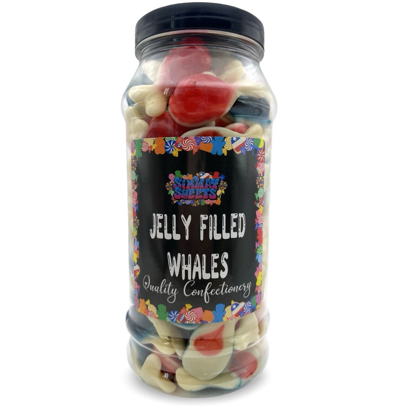 Jelly Whales Jelly Filled Sweets Gummy Retro Sweets Gift Jar - 860g