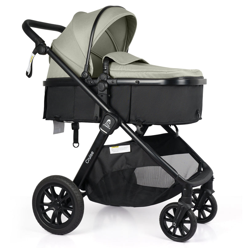 For Your Little One Cruise 3 In 1 Travel System With Car Seat - Pebble Sage (Free Cupholder And Seat Liner Included!)