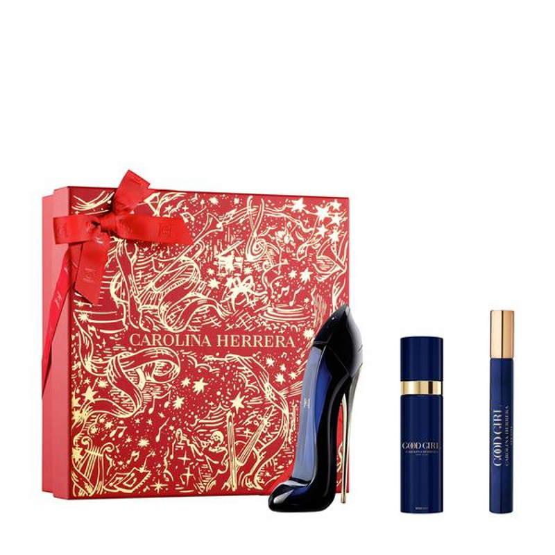 Carolina Herrera Good Girl Gift Set (Eau De Parfum 50ml  Body Moisturiser 100ml  Eau De Parfum 10ml)